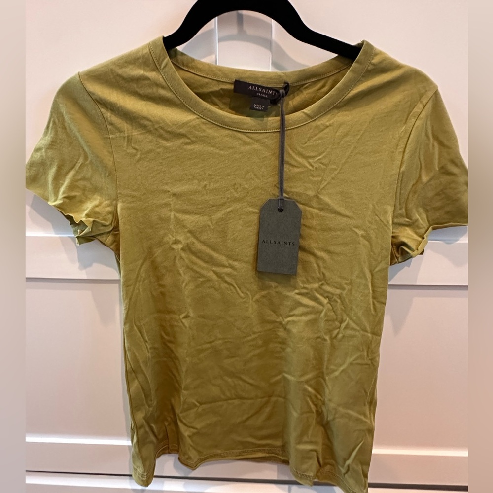 Khaki Green All Saints T-Shirt NWT